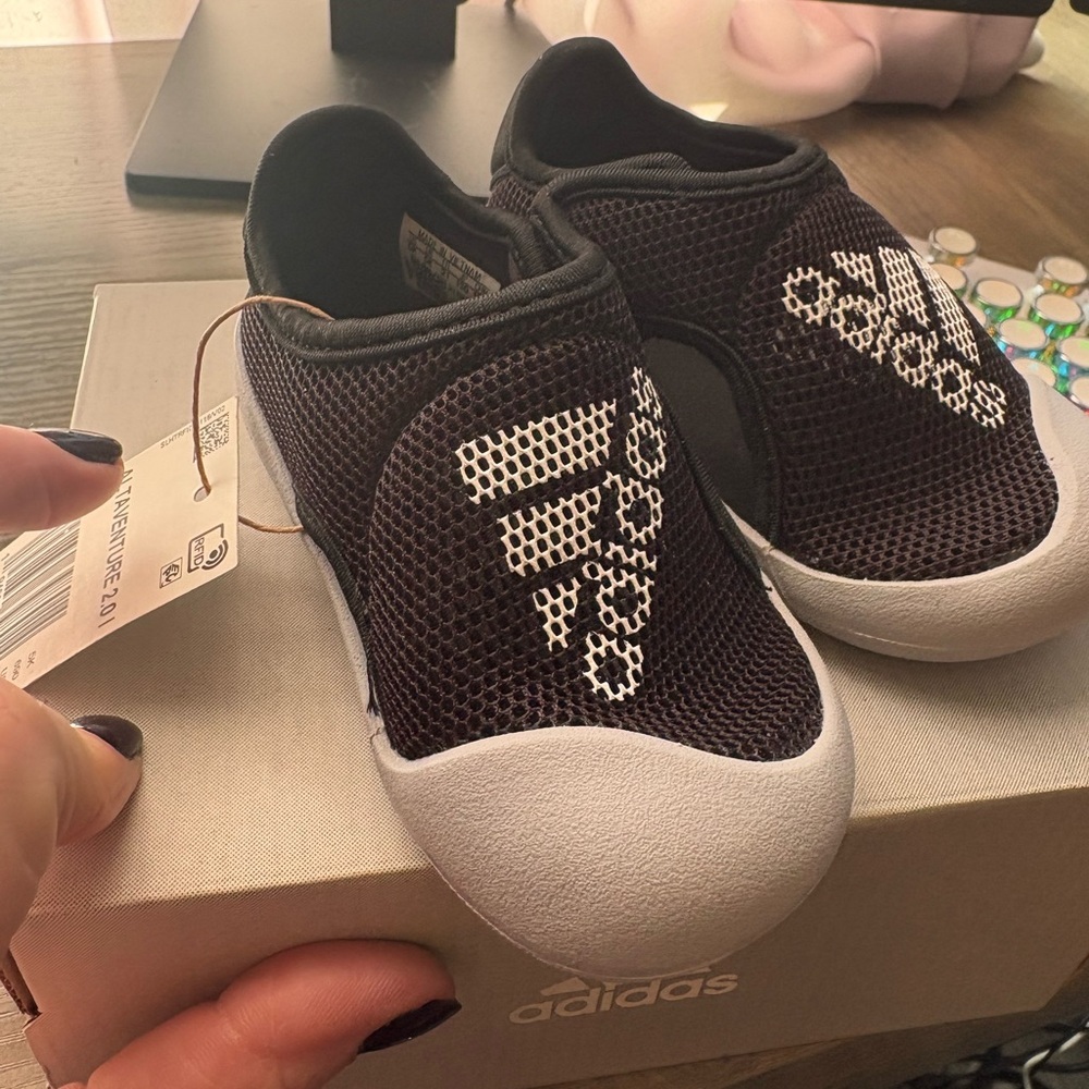 Adidas Kids Black Mesh Sneakers